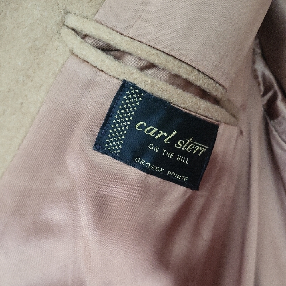 vintage camel 100 camel fur Tan Overcoat - Picture 4 of 10